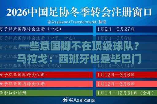 一些意国脚不在顶级球队?马拉戈:西班牙也是毕巴门将+皇社前锋 一些意国脚不在顶级球队?马拉戈:西班牙也是毕巴门将+皇社前锋